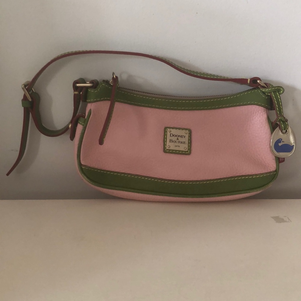 Dooney & Bourke pink and green mini bag